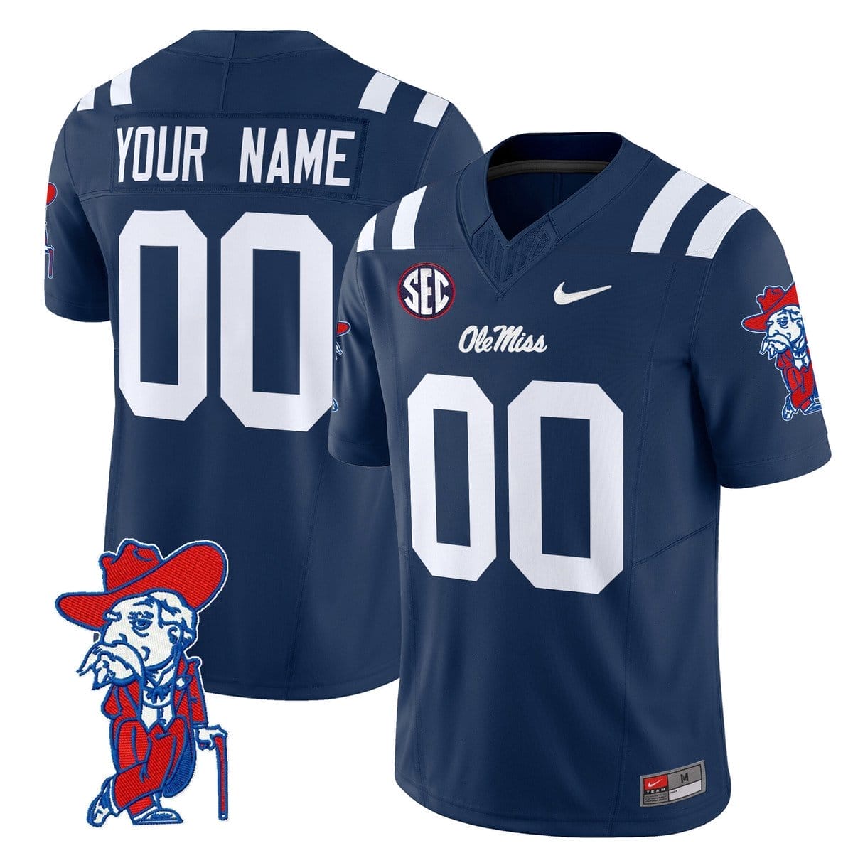 Custom Ole Miss Rebels Jersey Name, Number 2025 V2 Stitched