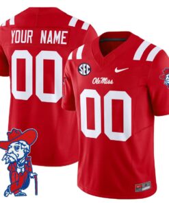 Custom Ole Miss Rebels Jersey Name Number 2025 V2 Stitched Red 5670ee21 30c9 4e05 a7c3 a0f229a3d863