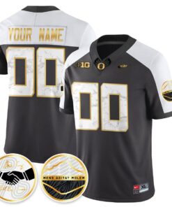 Custom Oregon Ducks Jersey Name Number 2025 Shoe Duck Stitched Black Alternate