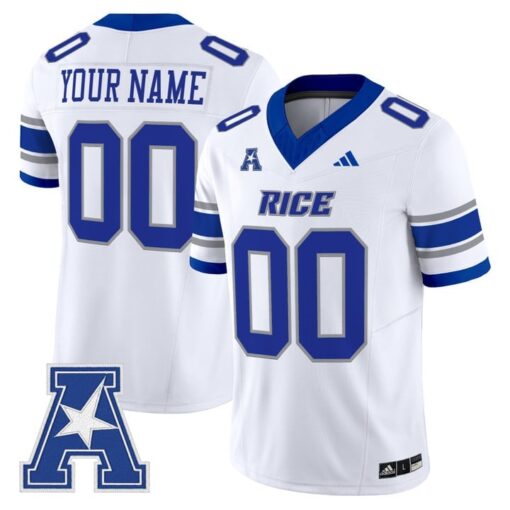 Custom Rice Owls Jersey Name, Number 2025 Vapor Limited Stitched Light Blue