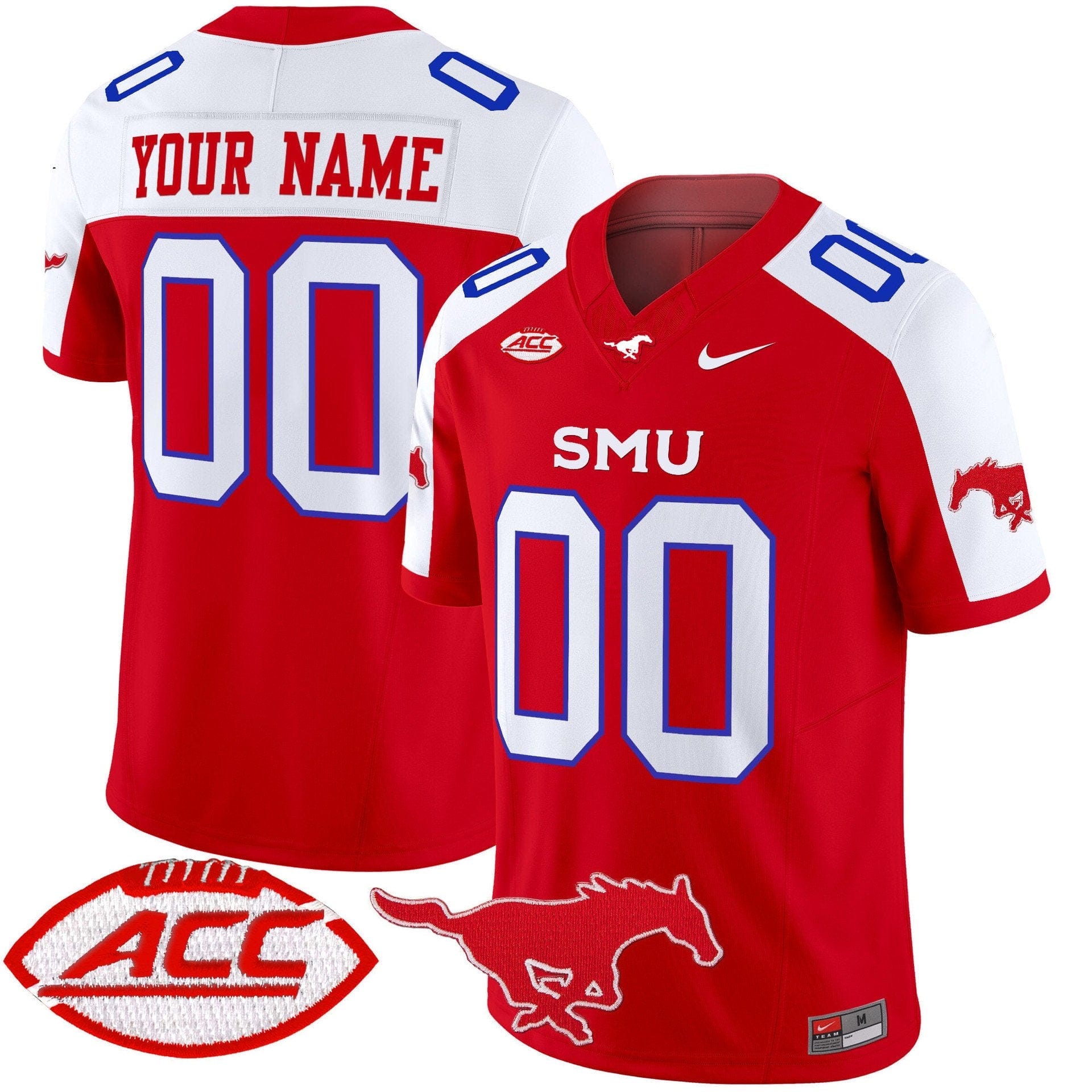 Custom SMU Mustangs Jersey Name, Number 2025 Vapor Limited Stitched - Image 4