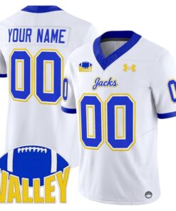 Custom South Dakota State Jersey Name Number Jackrabbits 2025 Stitched White cc8e2401 4736 4b75 94c7 62b80d9db12a