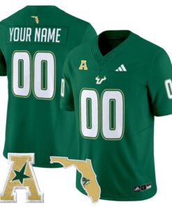 Custom South Florida Bulls Jersey 2025 Vapor Limited Stitched Green