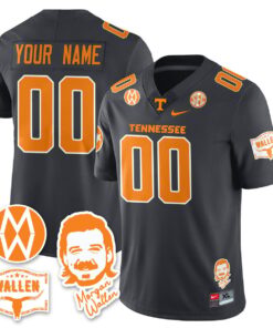 Custom Tennessee Vols Jersey Name Number Morgan Wallen 2025 Stitched Gray