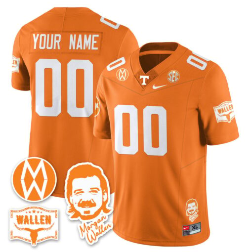 Custom Tennessee Vols Jersey Name, Number Morgan Wallen 2025 Stitched - Image 5
