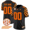 Custom Tennessee Vols Jersey Rebrand 2026 Checkerboard Stitched Black