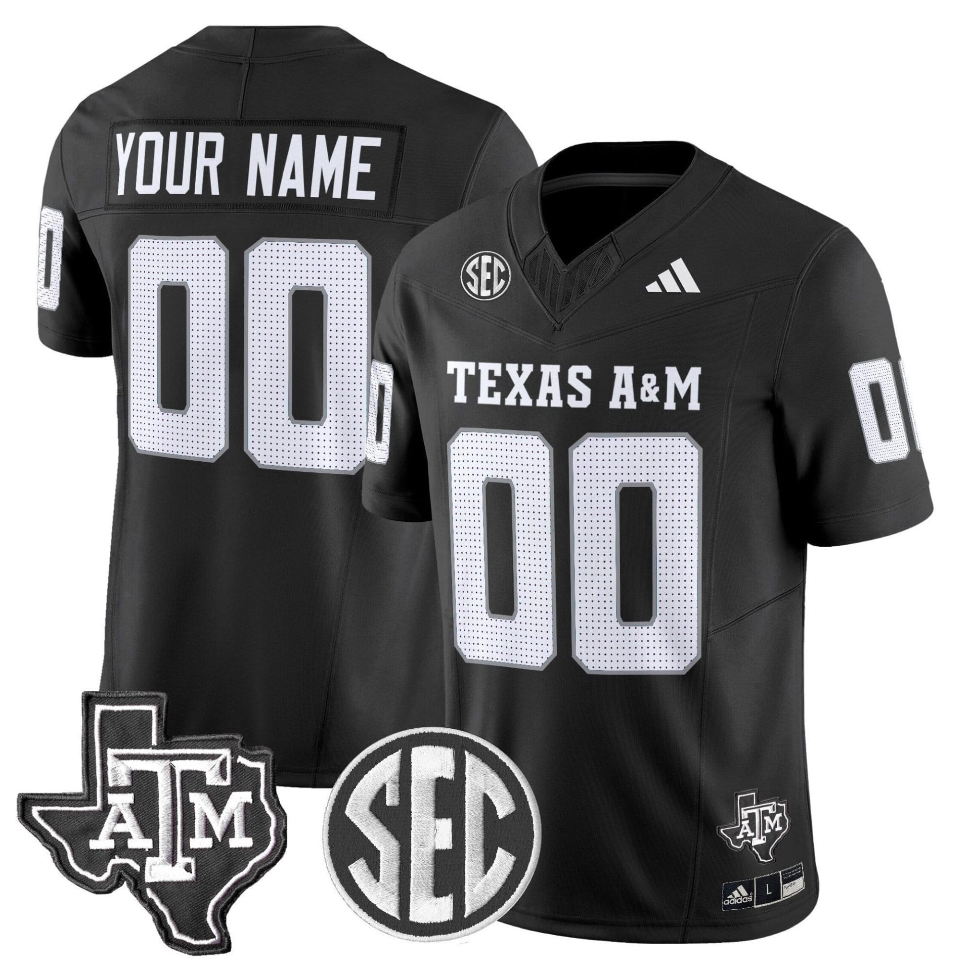 Custom Texas A&M Aggies Jersey Name, Number  2025 Vapor Stitched
