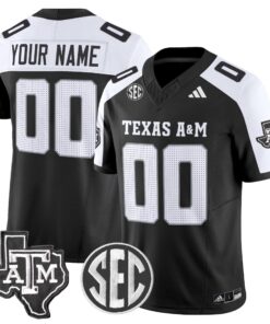 Custom Texas A M Aggies Jersey Name Number 2025 Vapor Stitched Black Alternate