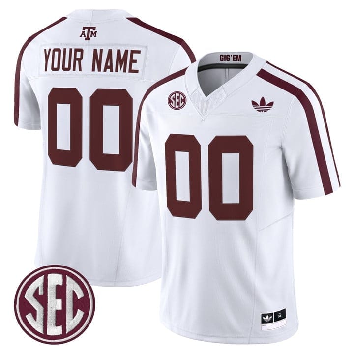 Custom Texas A&M Aggies Jersey Name, Number 2025 Vapor V2 Stitched - Image 2