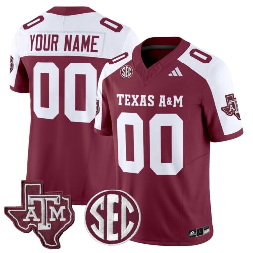 Custom Texas A&M Aggies Jersey Name, Number  2025 Vapor Stitched - Image 4