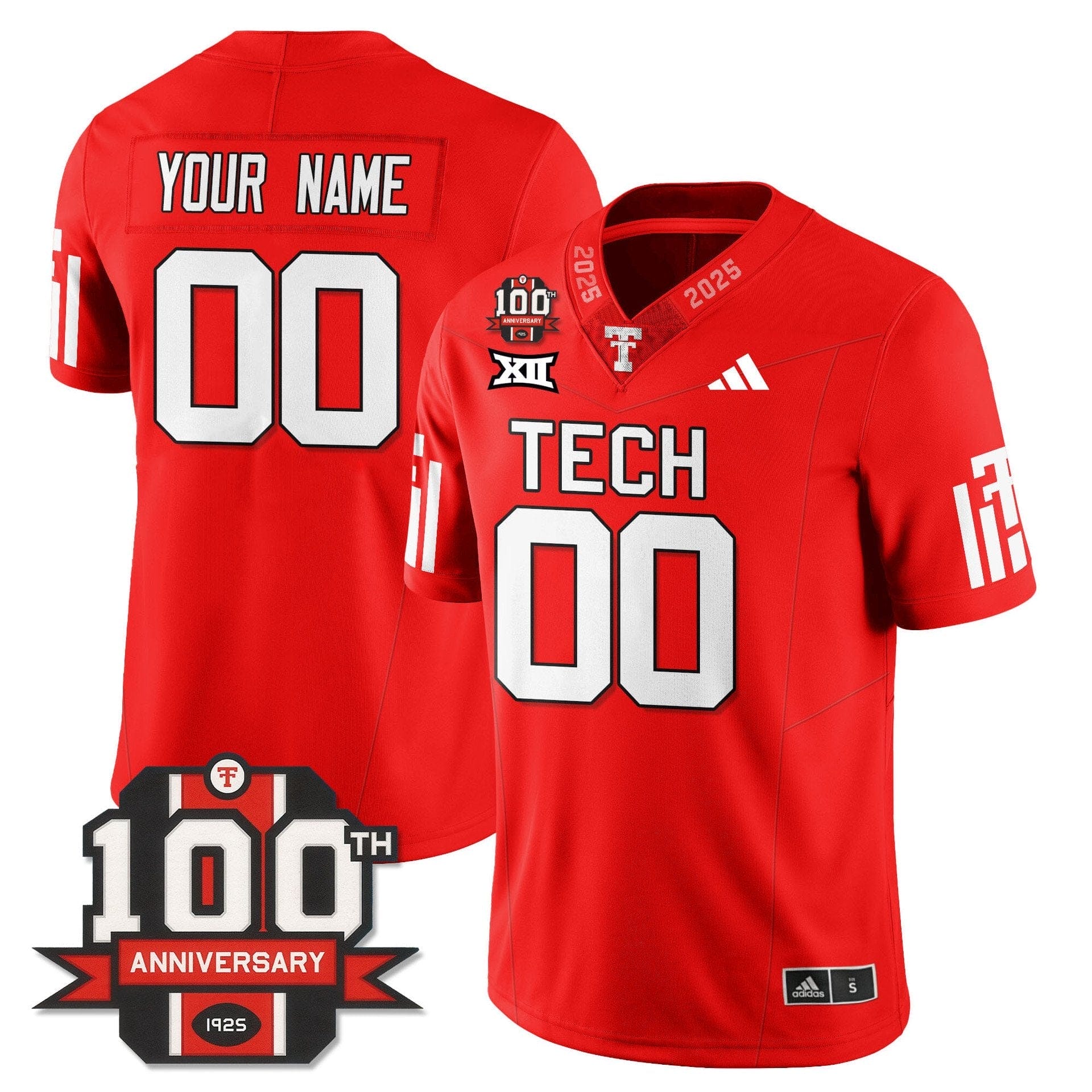 Custom Texas Tech Jersey Name, number Football 100th Anniversary Stitched - Image 3