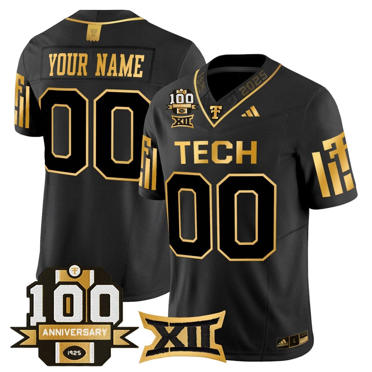 Custom Texas Tech Red Raiders Jersey 2025 100th Anniversary Stitched Alternate - Image 2