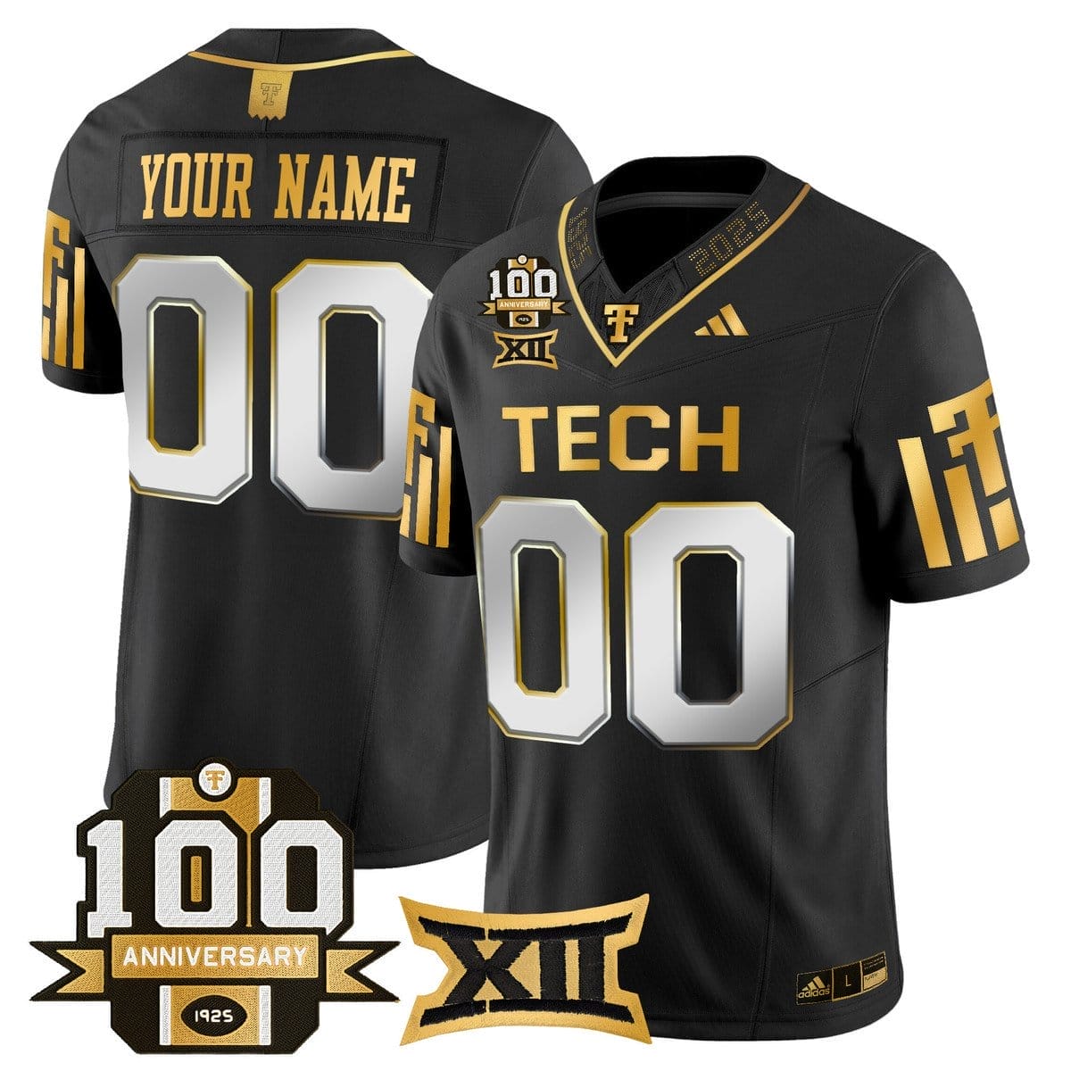 Custom Texas Tech Red Raiders Jersey 2025 100th Anniversary Stitched Alternate - Image 3