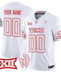 Custom Texas Tech Red Raiders Jersey Too Cold Vapor Limited Stitched White