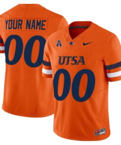 Custom UTSA Roadrunners Jersey Name Number 2025 Vapor Limited Stitched Orange