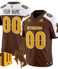 Alternative view of Custom Wyoming Cowboys Jersey Name, Number 2025 Vapor Limited Stitched