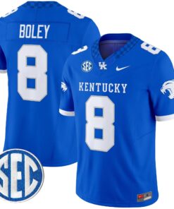 Cutter Boley Jersey 8 Kentucky Wildcats 2025 Limited Stitched Royal