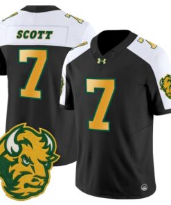 DJ Scott Jersey 7 North Dakota State Bison Vapor Limited Stitched Black Alter