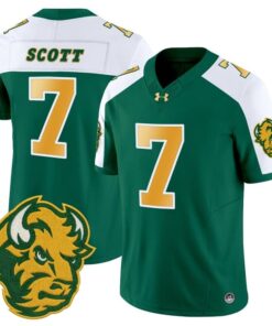 DJ Scott Jersey 7 North Dakota State Bison Vapor Limited Stitched Green Alter ce203380 dcd1 473a b124 d443dd54df16