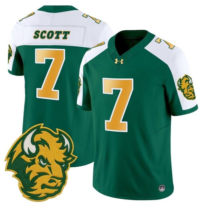 DJ Scott Jersey #7 North Dakota State Bison Vapor Limited Stitched - Image 4