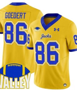 Dallas Goedert Jersey 86 South Dakota State Jackrabbits 2025 Stitched Gold
