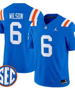 Dallas Wilson Jersey 6 Florida Gators 1960s Throwback Vapor Limited Royal