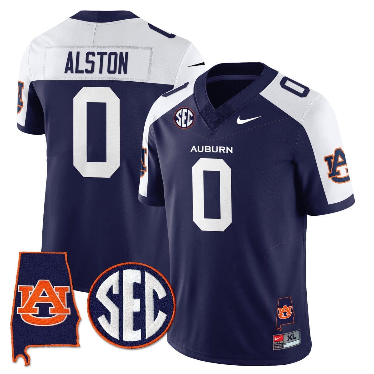 Damari Alston Jersey #0 Auburn Tigers Alabama Patch Vapor Stitched