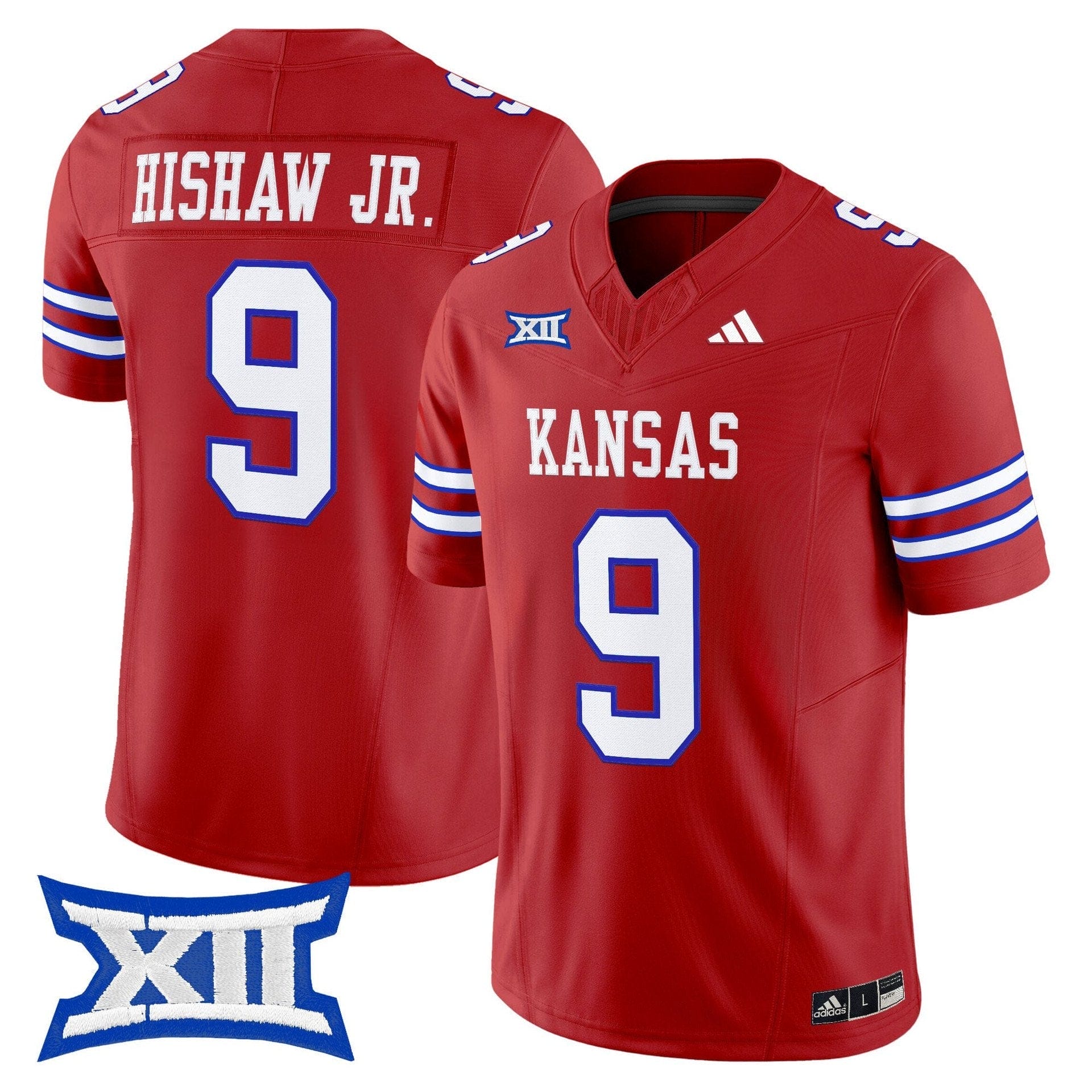 Daniel Hishaw Jr Jersey #9 Kansas Jayhawks 2025 Vapor Limited Stitched - Image 4