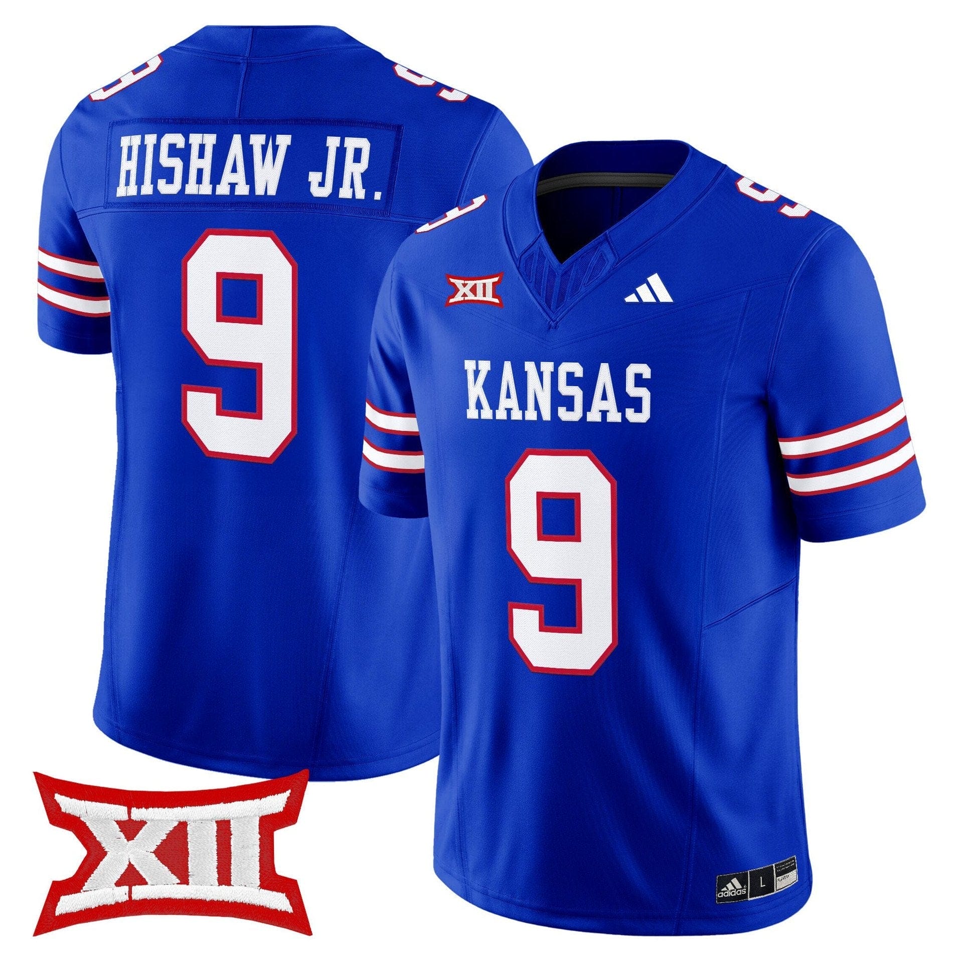 Daniel Hishaw Jr Jersey #9 Kansas Jayhawks 2025 Vapor Limited Stitched - Image 5