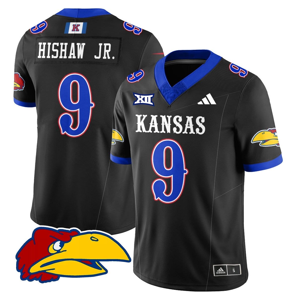 Daniel Hishaw Jr Jersey #9 Kansas Jayhawks Football 2025 Limited Stitched