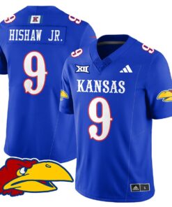 Daniel Hishaw Jr Jersey 9 Kansas Jayhawks Football 2025 Limited Stitched Royal