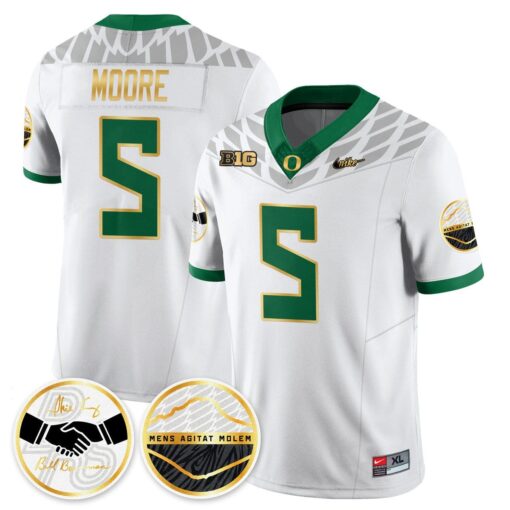 Dante Moore Jersey #5 Oregon Ducks 2025 Shoe Duck Stitched - Image 2