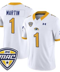 Dashawn Martin Jersey 1 Kent State Golden Flashes 2025 Stitched White
