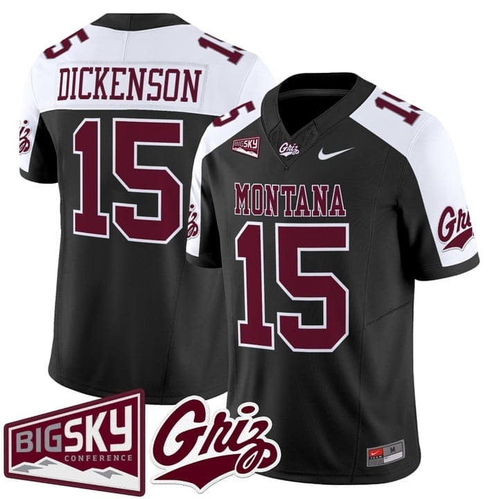 Dave Dickenson Jersey #15 Montana Grizzlies 2025 Vapor Stitched - Image 3