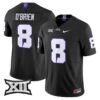 Davey O Brien Jersey 8 TCU Horned Frogs 2025 Vapor Limited Stitched Black