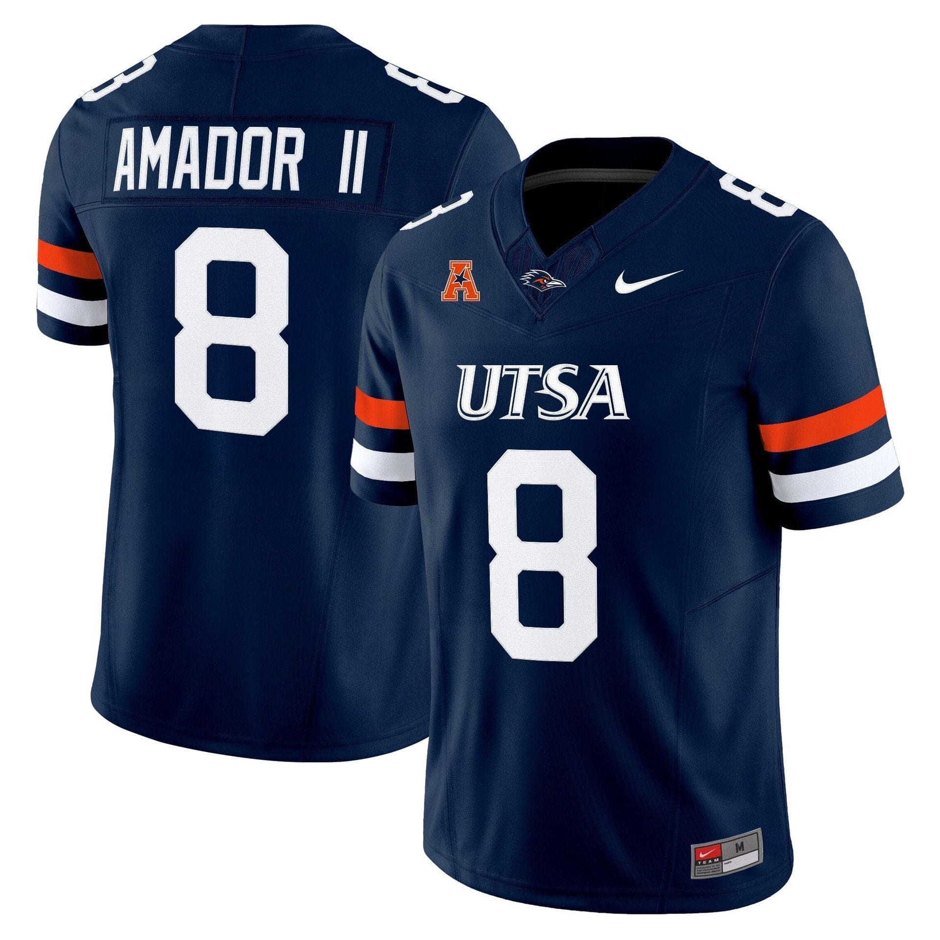 David Amador II Jersey #8 UTSA Roadrunners 2025 Vapor Limited Stitched - Image 2