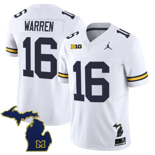 Davis Warren Jersey #16 Michigan Wolverines 2025 Limited V2 Stitched