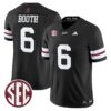 Davon Booth Jersey 6 Mississippi State Bulldogs Dark Mode Stitched Black