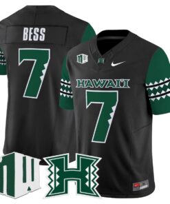 Davone Bess Jersey #7 Hawai'i Rainbow Warriors 2025 Vapor Stitched