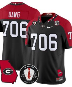 Dawg Jersey 706 Georgia Bulldogs 2025 Vapor Limited Stitched Black Alter