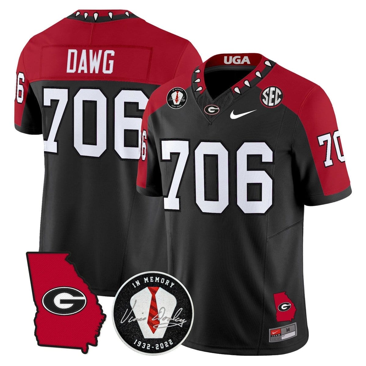 Dawg Jersey #706 Georgia Bulldogs 2025 Vapor Limited Stitched - Image 4
