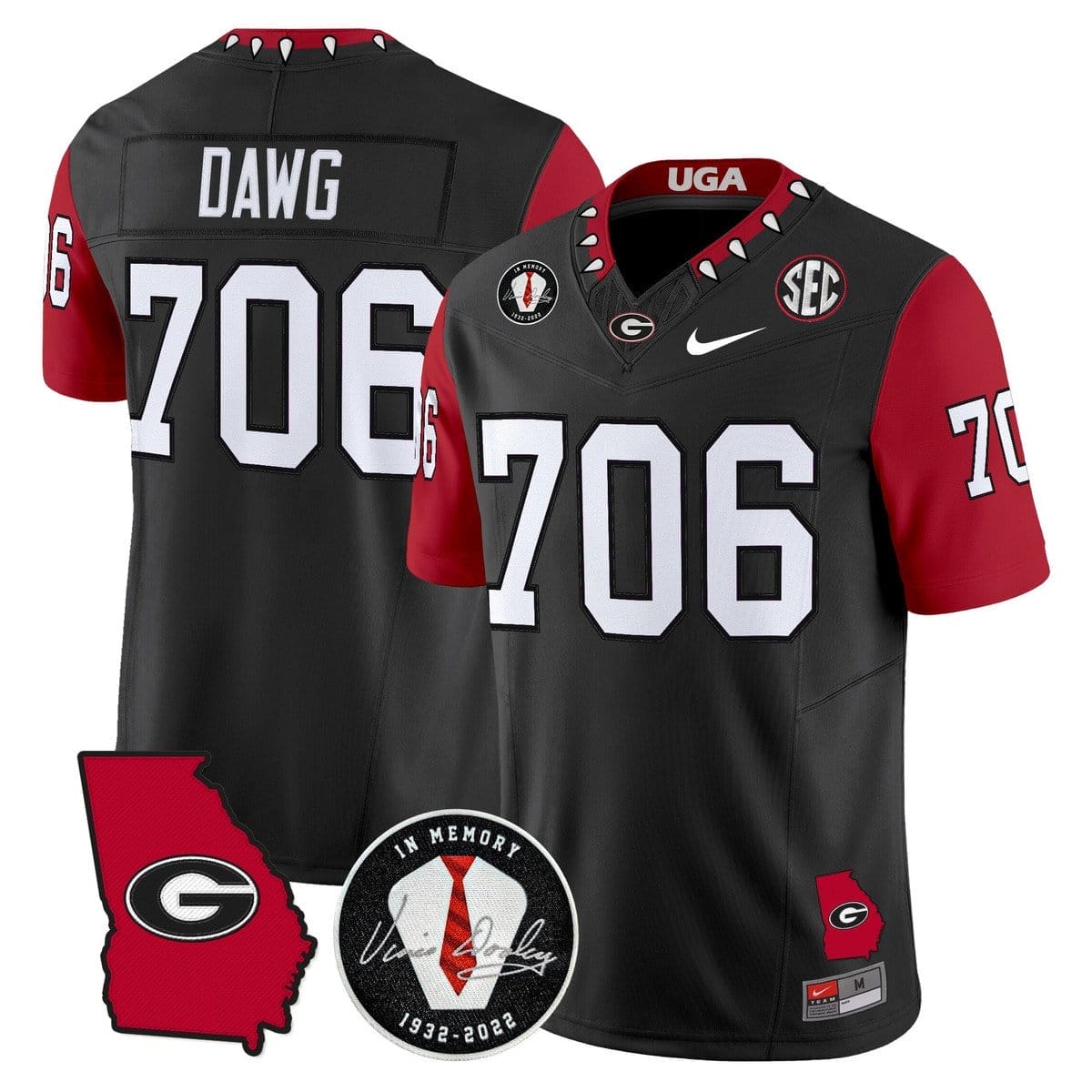 Dawg Jersey #706 Georgia Bulldogs 2025 Vapor Limited Stitched