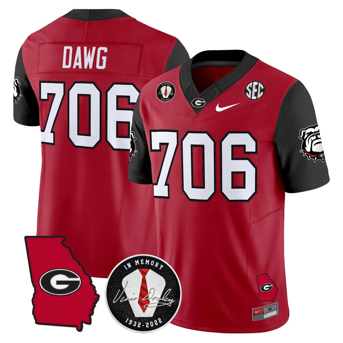 Dawg Jersey #706 Georgia Bulldogs 2025 Vapor Limited Stitched - Image 3