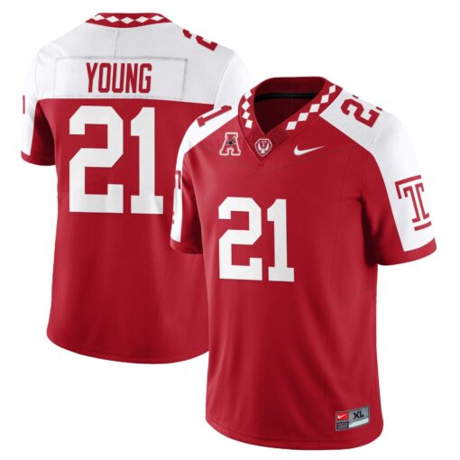 De'Carlos Young Jersey #21 Temple Football 2025 Vapor Limited Stitched - Image 3