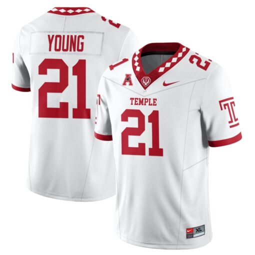 De'Carlos Young Jersey #21 Temple Football 2025 Vapor Limited Stitched - Image 2