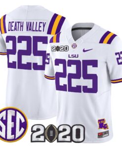 Death Valley Jersey #225 LSU Tigers 2020 National Champions Stitched