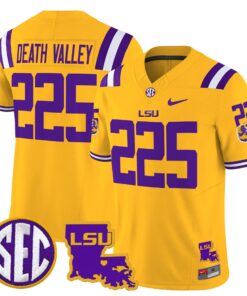 Death Valley Jersey #225 LSU Tigers 2025 Louisiana Patch Stitched