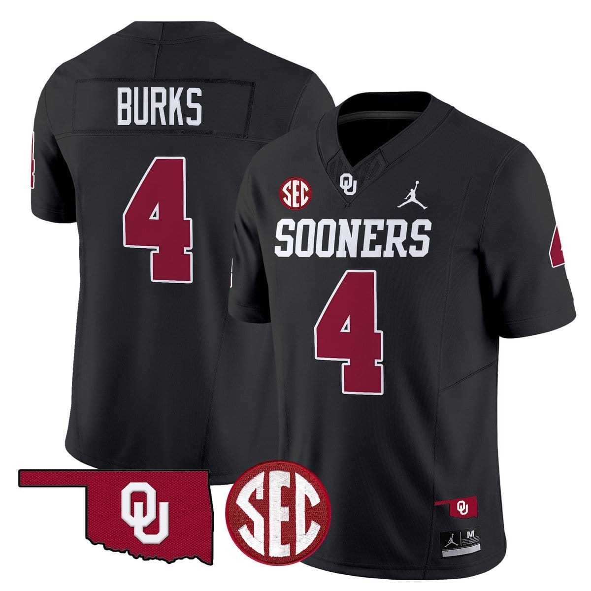 Deion Burks Jersey #4 Oklahoma Sooners 2025 Vapor Limited Stitched - Image 5