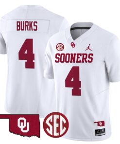 Deion Burks Jersey #4 Oklahoma Sooners 2025 Vapor Limited Stitched
