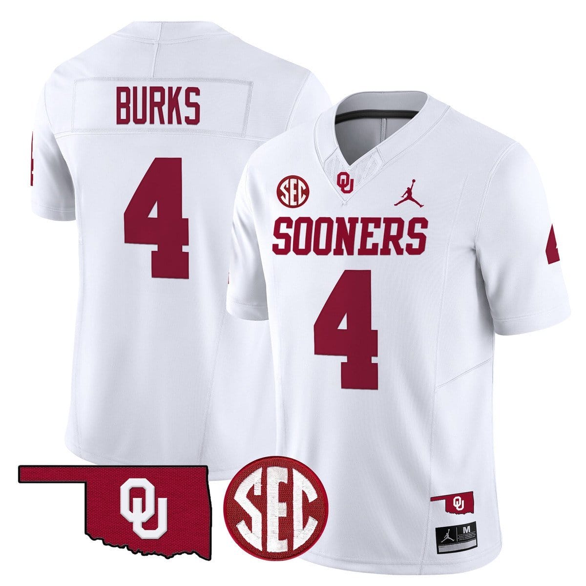 Deion Burks Jersey #4 Oklahoma Sooners 2025 Vapor Limited Stitched